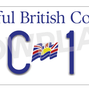 British Columbia Euro License Plate