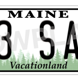 Maine Euro License Plate