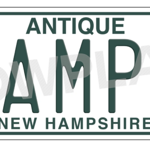 New Hampshire Euro License Plate