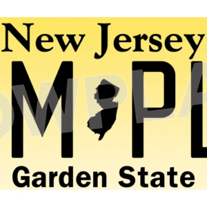 New Jersey Euro License Plate