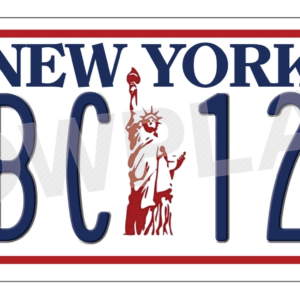 New York Euro License Plate