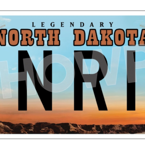 North Dakota Euro License Plate
