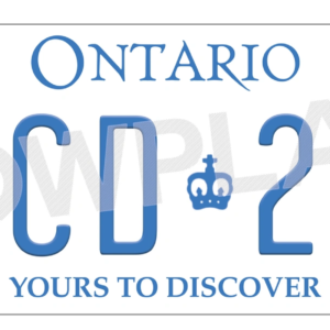 Ontario Euro License Plate