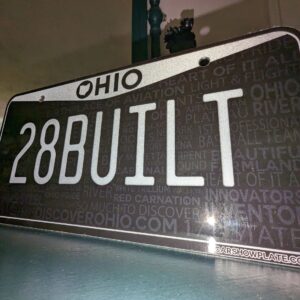 Ohio Black & White US Plate