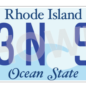 Rhode Island Euro License Plate