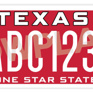 Texas Euro License Plate