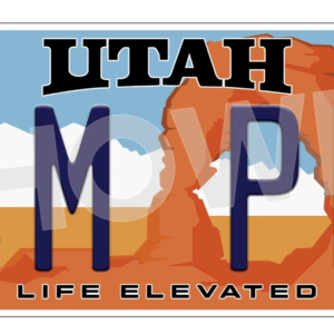 Utah Euro License Plate