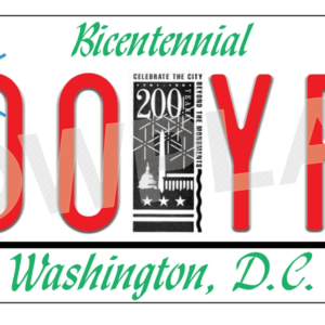 Washington DC Euro License Plate - District of Columbia